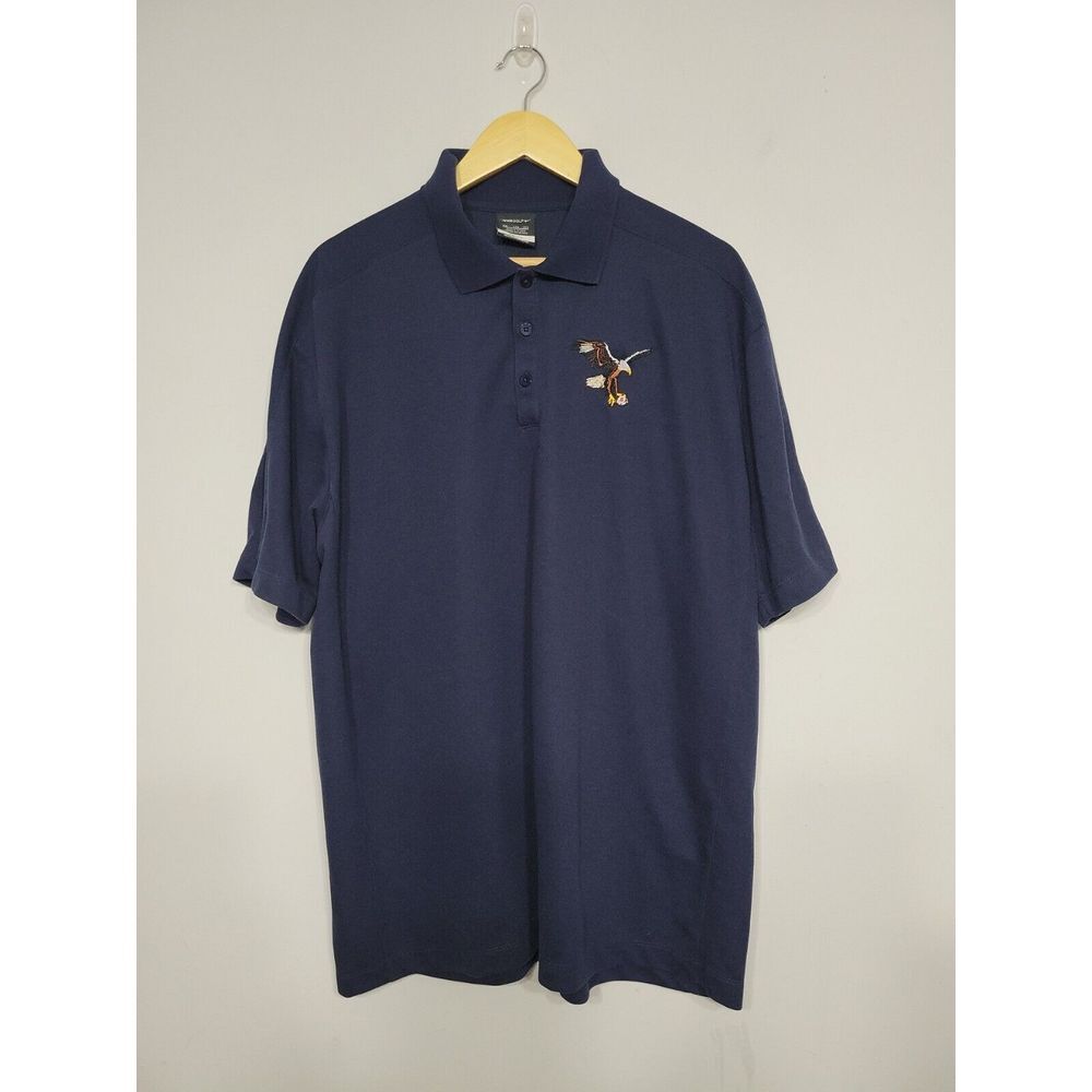Nike Golf‎ Men's Polo Size 2XL Embroided Eagle Navy Golf